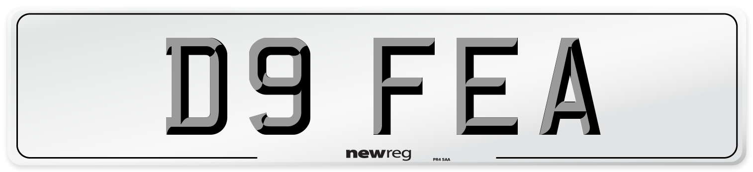 D9 FEA Number Plate from New Reg